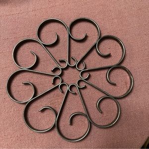 Vintage Silverplate 9” Trivet with Open Swirls - 15 OZ - Patina Charm